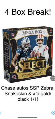 2023 PANINI SELECT NFL 4 MEGABOX BREAK #6