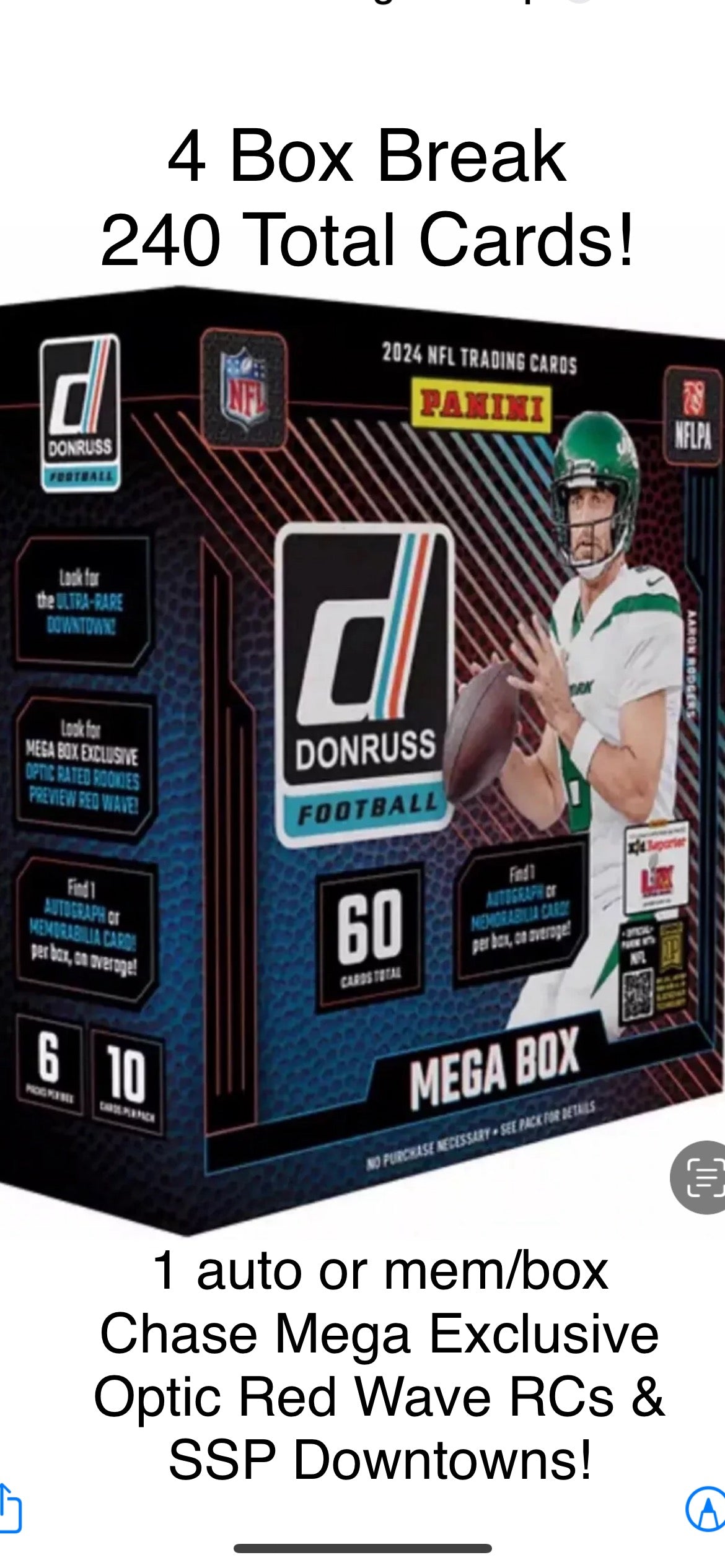 2024 DONRUSS NFL 4 MEGABOX BREAK #5