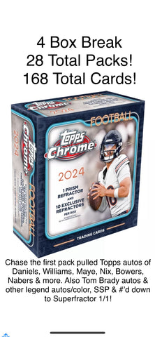 2024 TOPPS CHROME NFL 4 MEGABOX BREAK #6