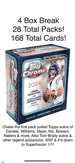 2024 TOPPS CHROME NFL 4 MEGABOX BREAK #6