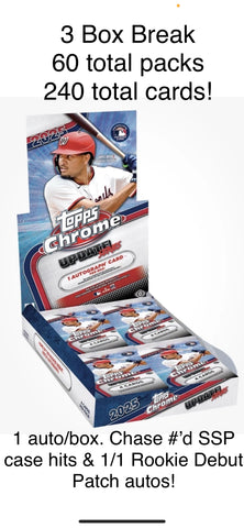 2025 Topps Chrome Update Baseball Hobby 3 Box Break #1