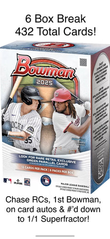 2025 Bowman Baseball 6 Box Break #6